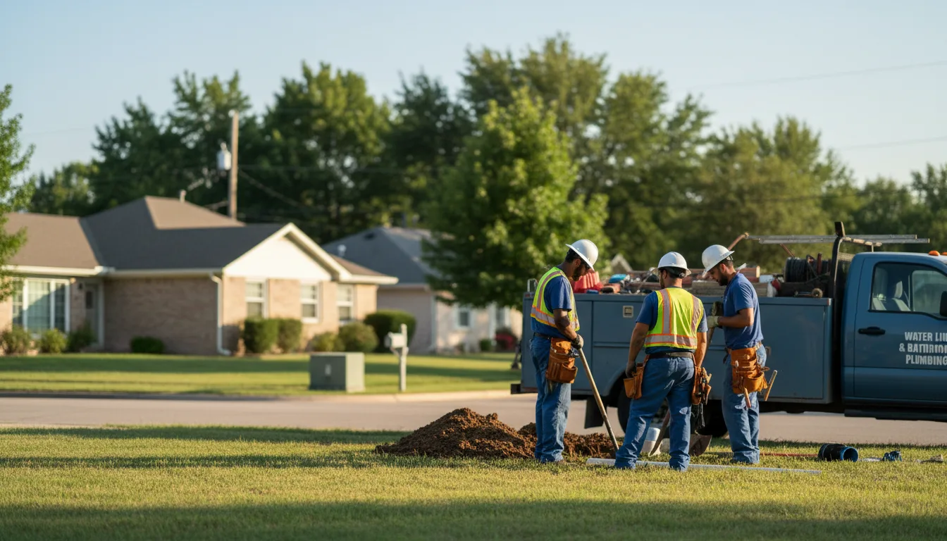 Residential water line and bathroom plumbing service in Rosenberg, TX